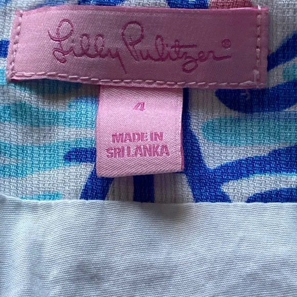 Lilly Pulitzer Michelina Skort Eliza Glisten In The Sun 4 Blue White Vacation - Picture 4 of 16